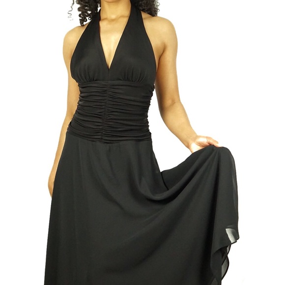 ruched waist maxi dress